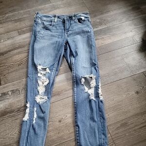 American Eagle Outfitters Ripped Blue Jeans Size 6S